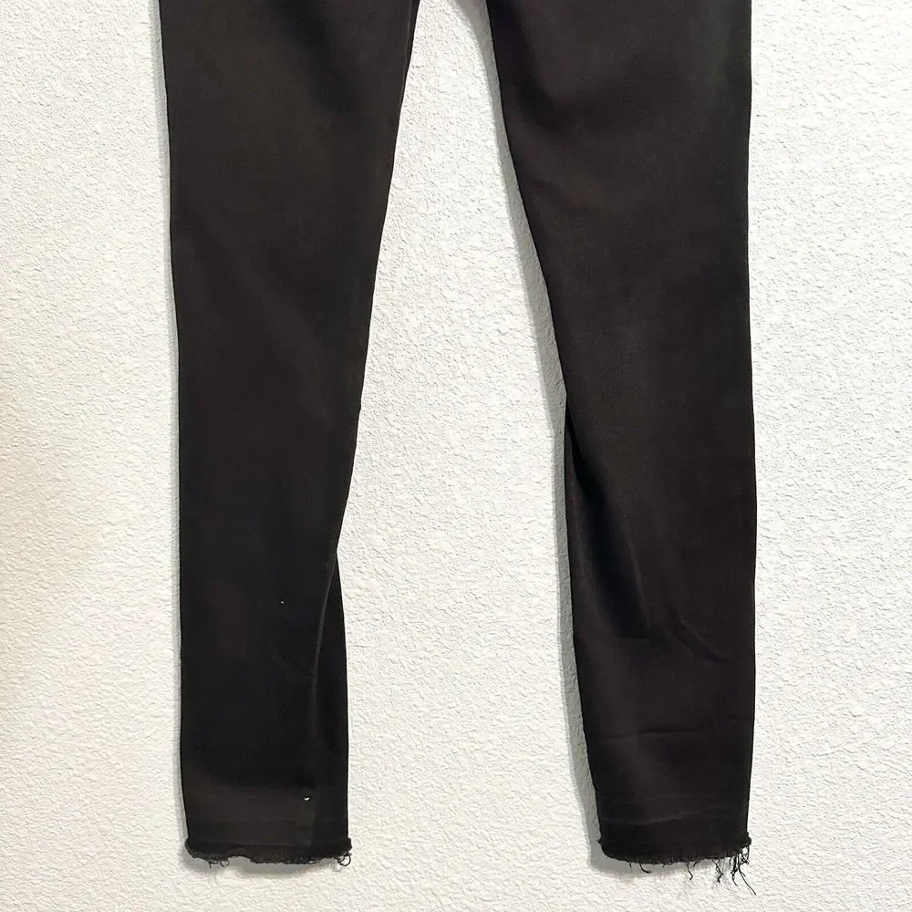 Judy Blue Black Distressed Fray Ripped Denim Jeans Size 5 / 27 JB-8548